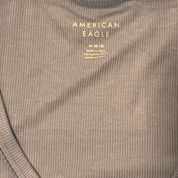 American Eagle Ribbed Henley Long Sleeve Top Baby Blue NWOT Size M - Picture 3 of 6